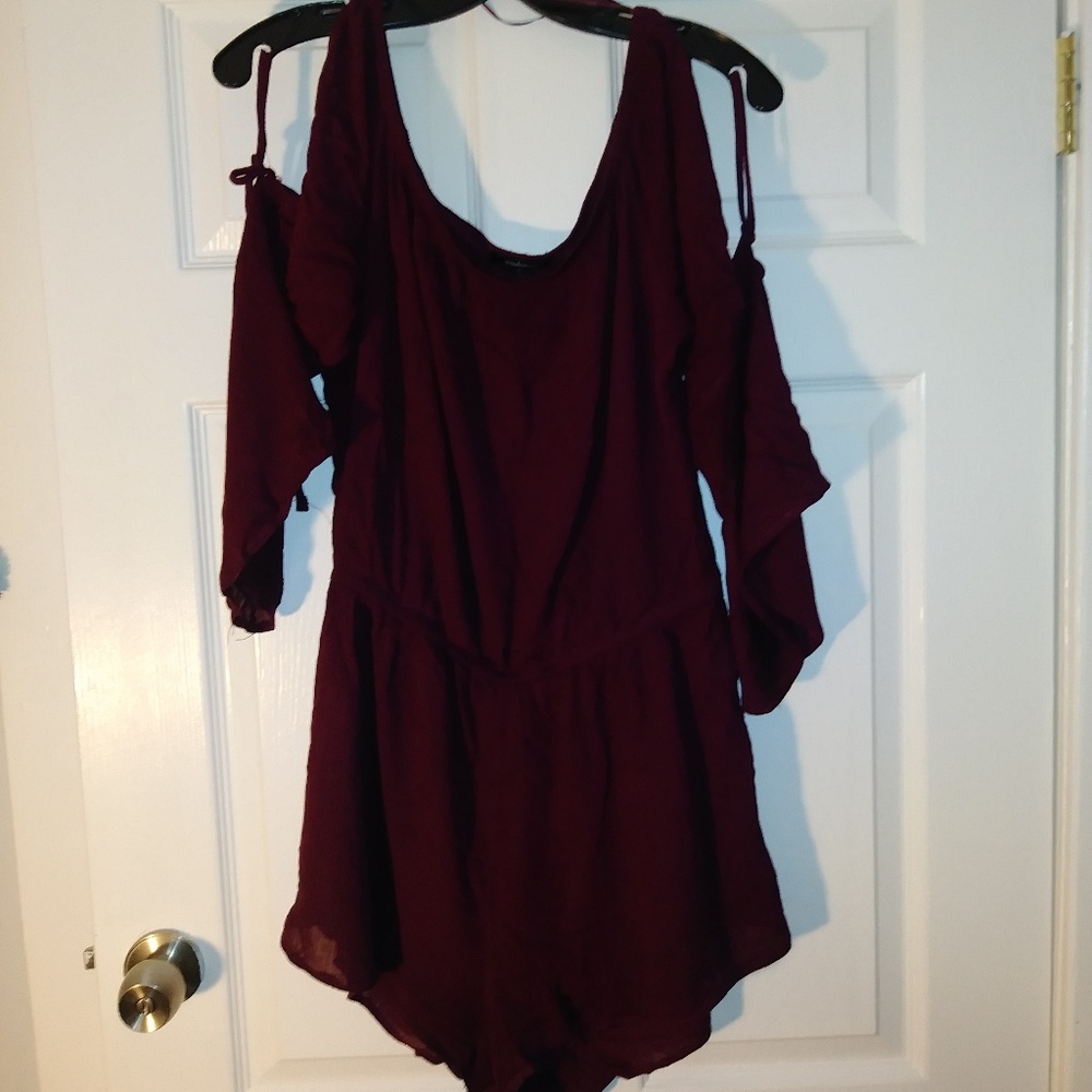 Burgundy romper
